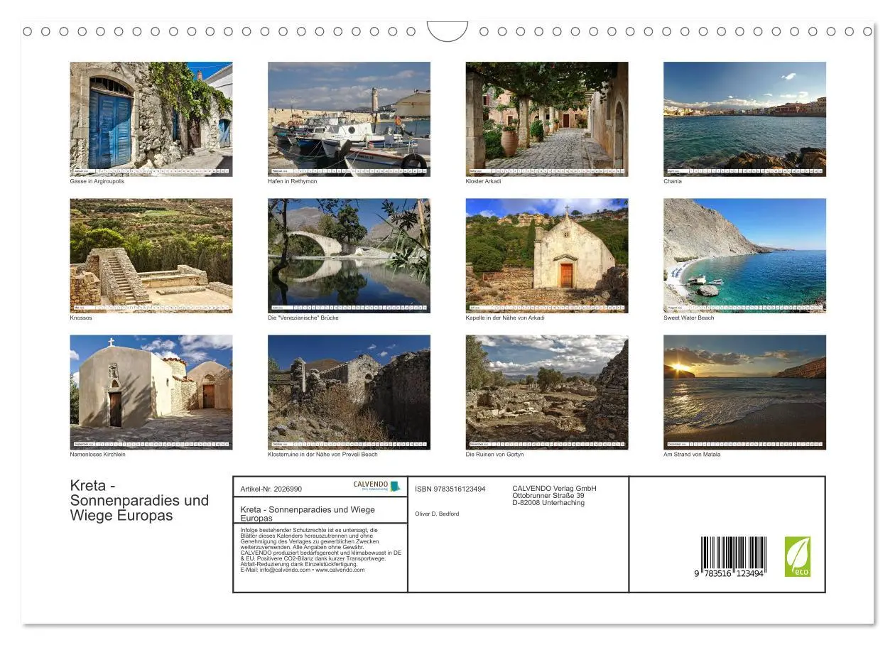 Bild: 9783516123494 | Kreta - Sonnenparadies und Wiege Europas (Wandkalender 2026 DIN A3...