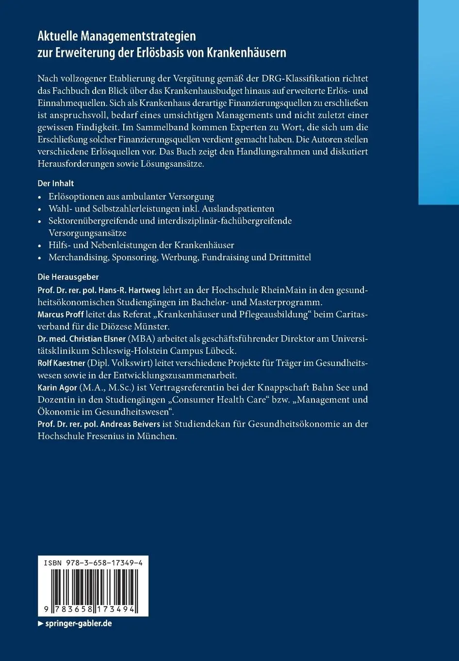Rückseite: 9783658173494 | Aktuelle Managementstrategien zur Erweiterung der Erlösbasis von...