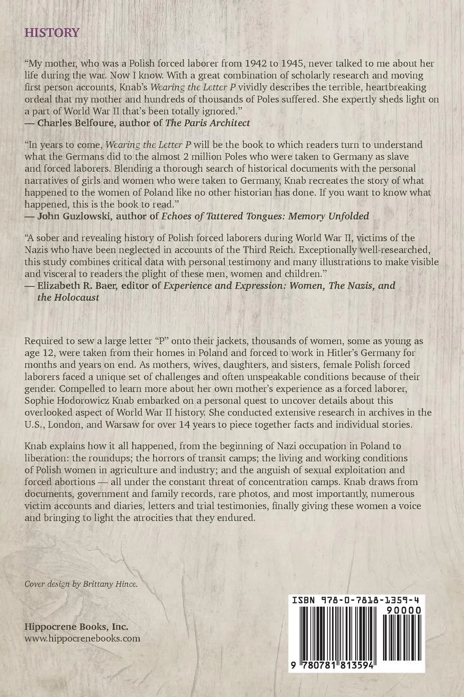Rückseite: 9780781813594 | Wearing the Letter P: Polish Women as Forced Laborers in Nazi...