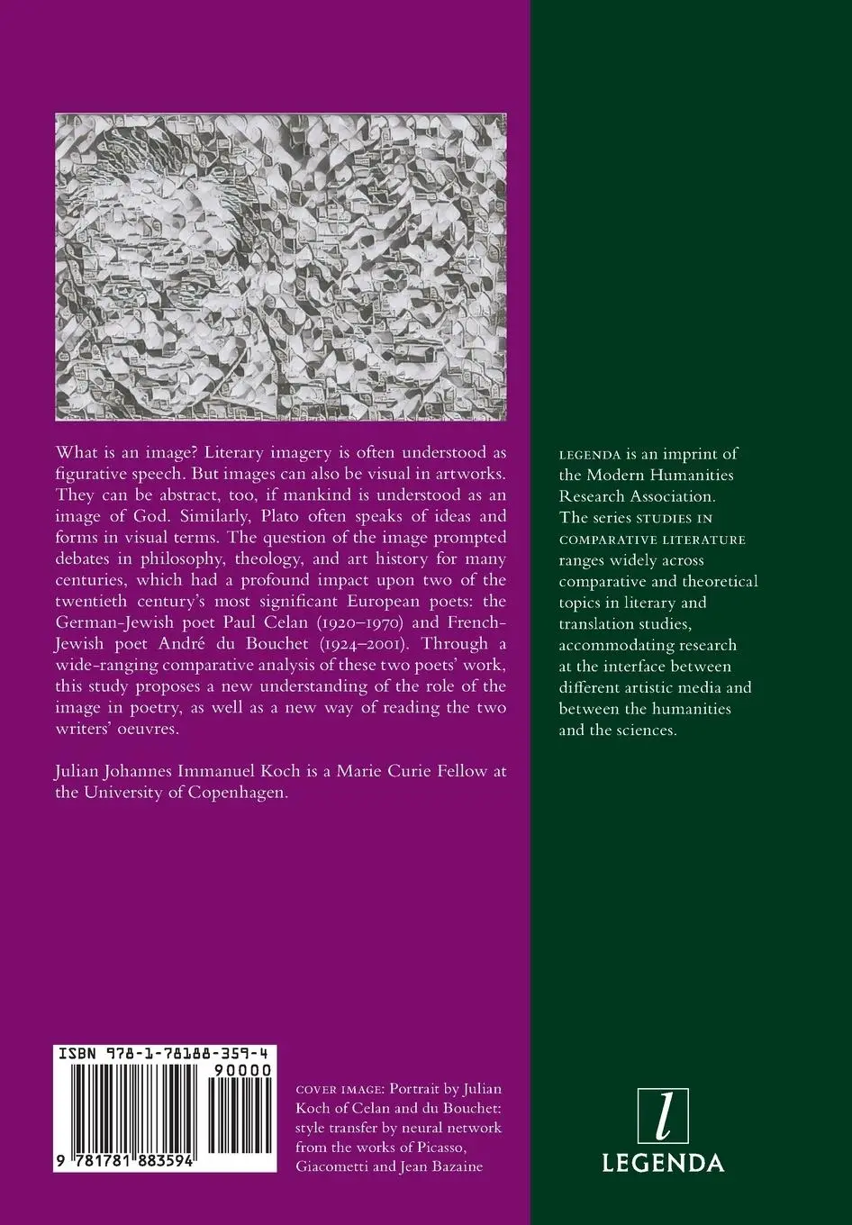 Rückseite: 9781781883594 | A Poetics of the Image | Paul Celan and André du Bouchet | Koch | Buch
