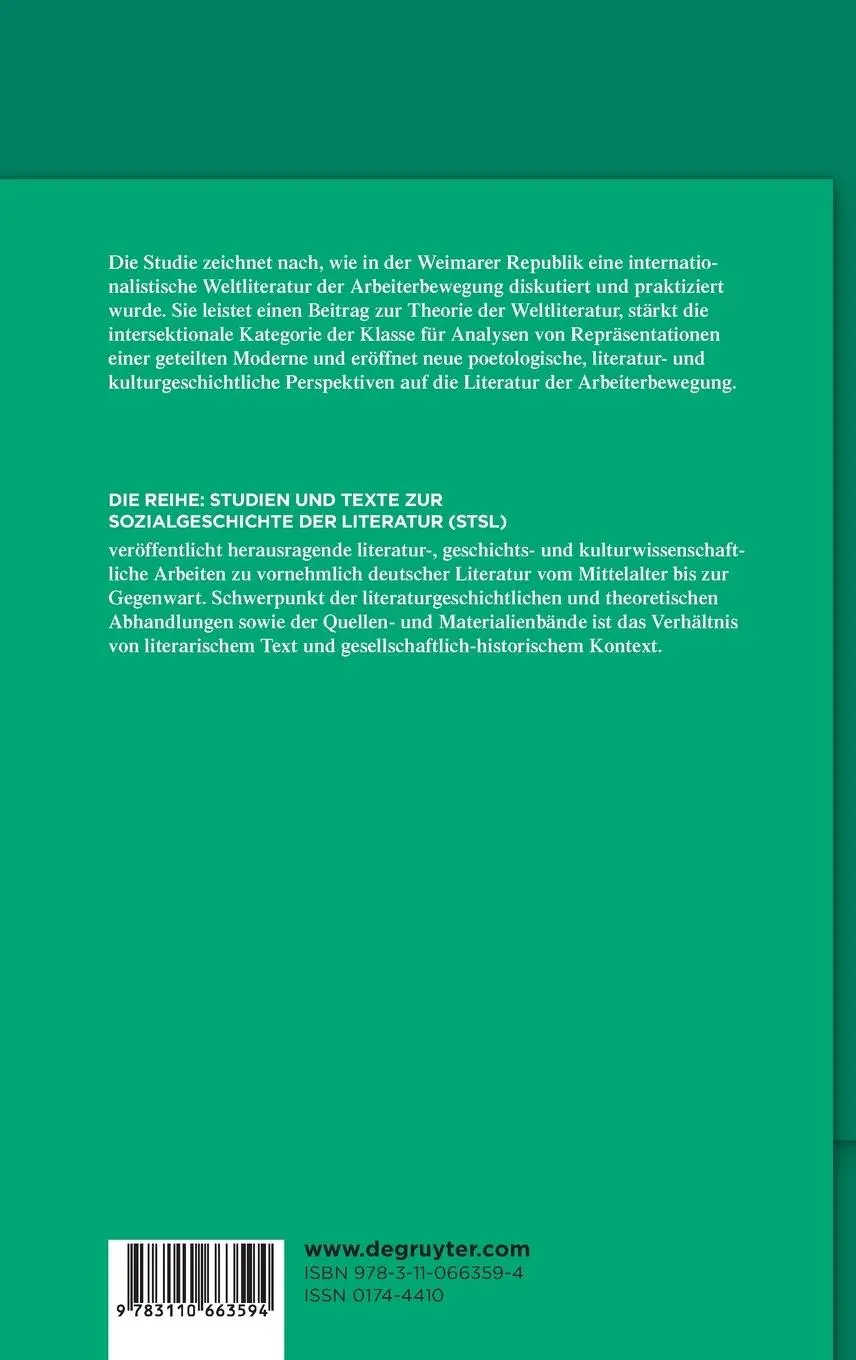 Rückseite: 9783110663594 | Proletarische Welten | Christoph Schaub | Buch | X | Deutsch | 2019
