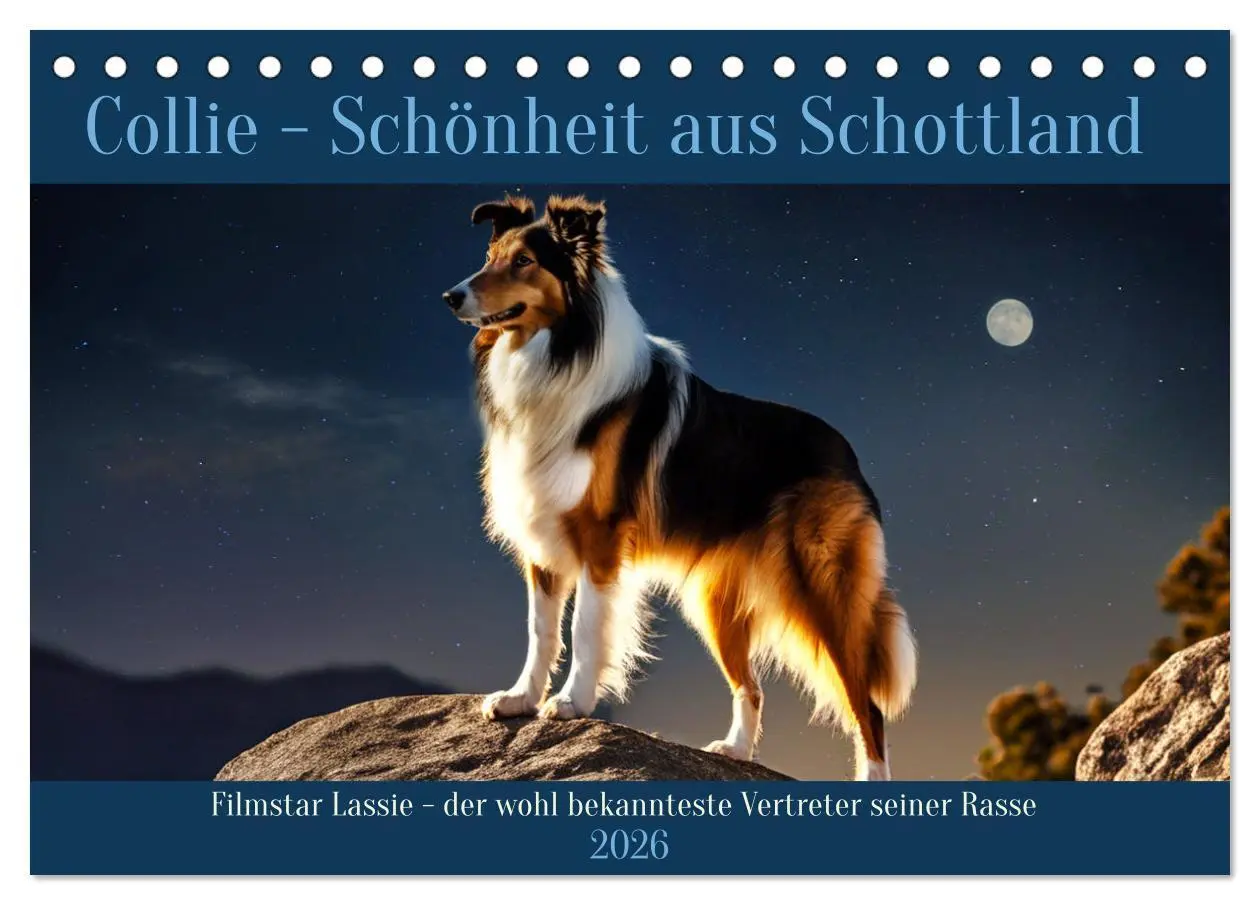 Cover: 9783457403594 | Traumhund Collie (Tischkalender 2026 DIN A5 quer), CALVENDO...