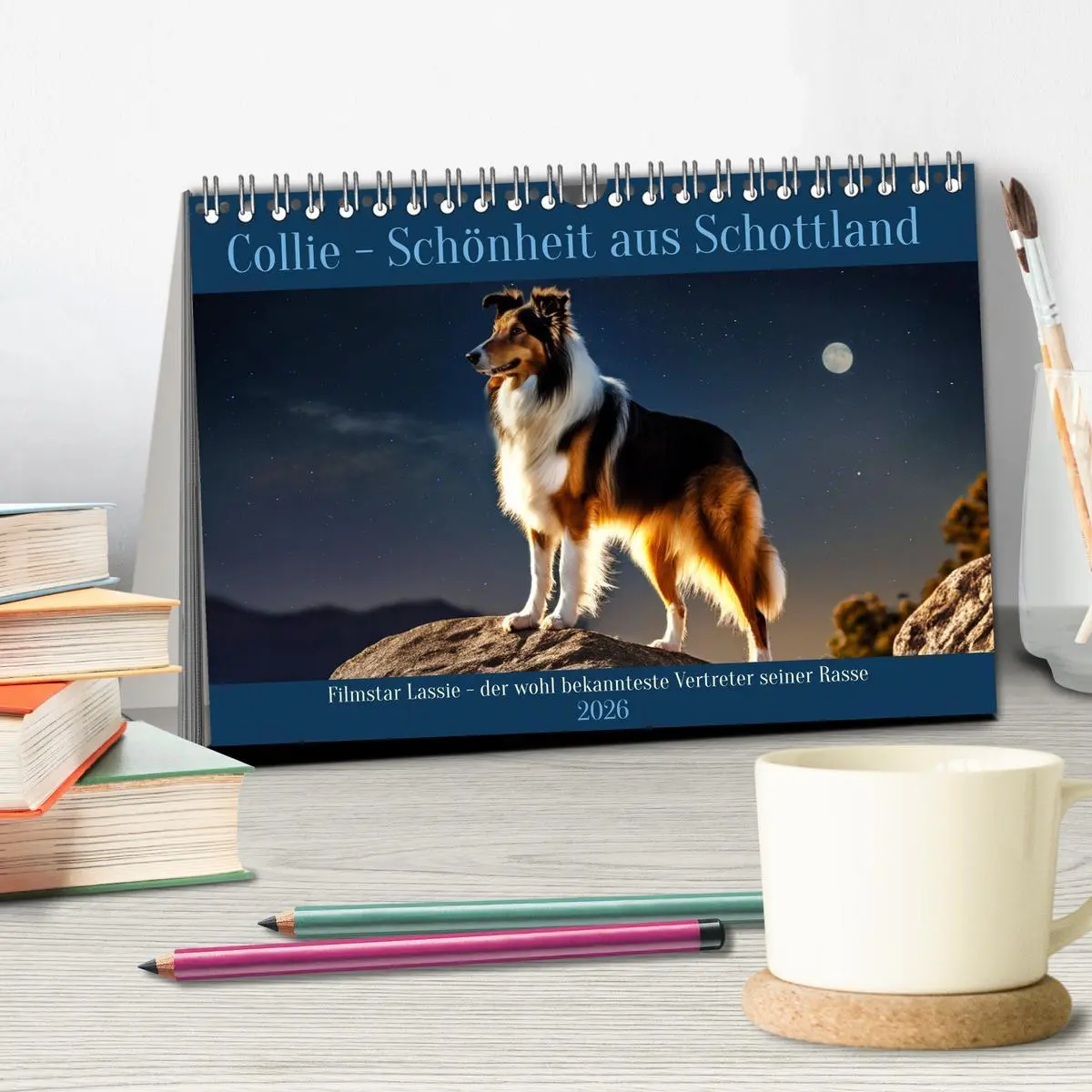 Bild: 9783457403594 | Traumhund Collie (Tischkalender 2026 DIN A5 quer), CALVENDO...