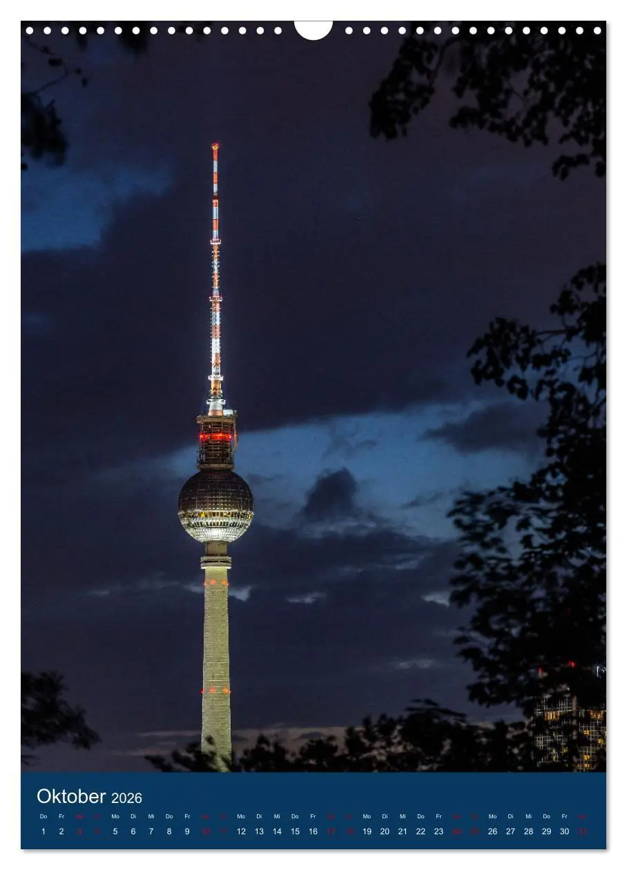 Bild: 9783516353594 | Berliner Fernsehturm - Magische Momente (Wandkalender 2026 DIN A3...