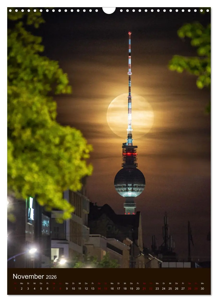 Bild: 9783516353594 | Berliner Fernsehturm - Magische Momente (Wandkalender 2026 DIN A3...