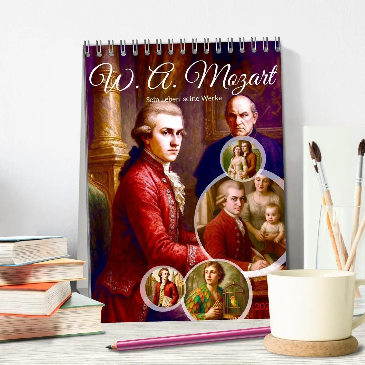 Bild: 9783516663594 | Wolfgang Amadeus Mozart. Sein Leben, seine Werke (Tischkalender...