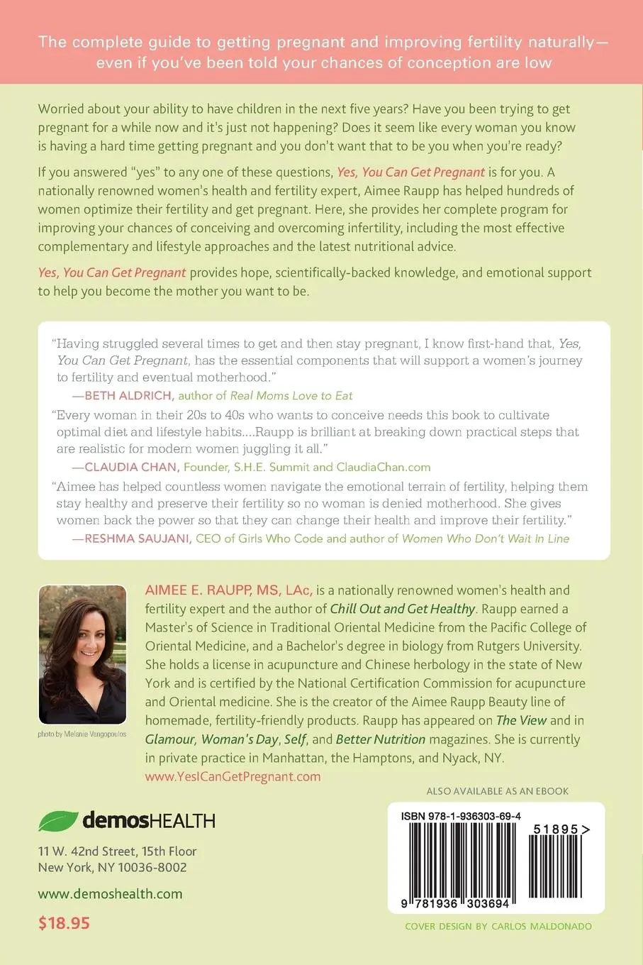 Rückseite: 9781936303694 | Yes, You Can Get Pregnant | Aimee E. LAc Raupp | Taschenbuch | 2014