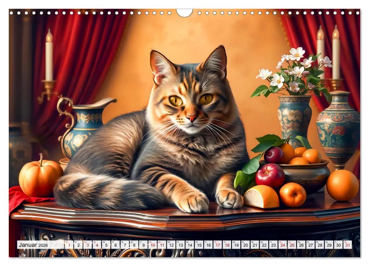 Bild: 9783457253694 | Klassische Katzenporträts - Katzen in opulenten Stillleben...