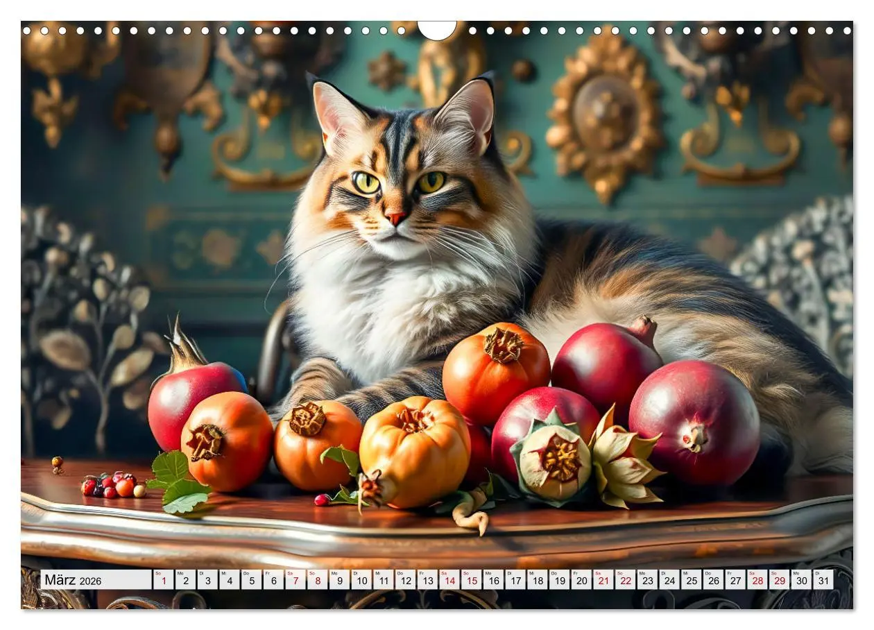 Bild: 9783457253694 | Klassische Katzenporträts - Katzen in opulenten Stillleben...
