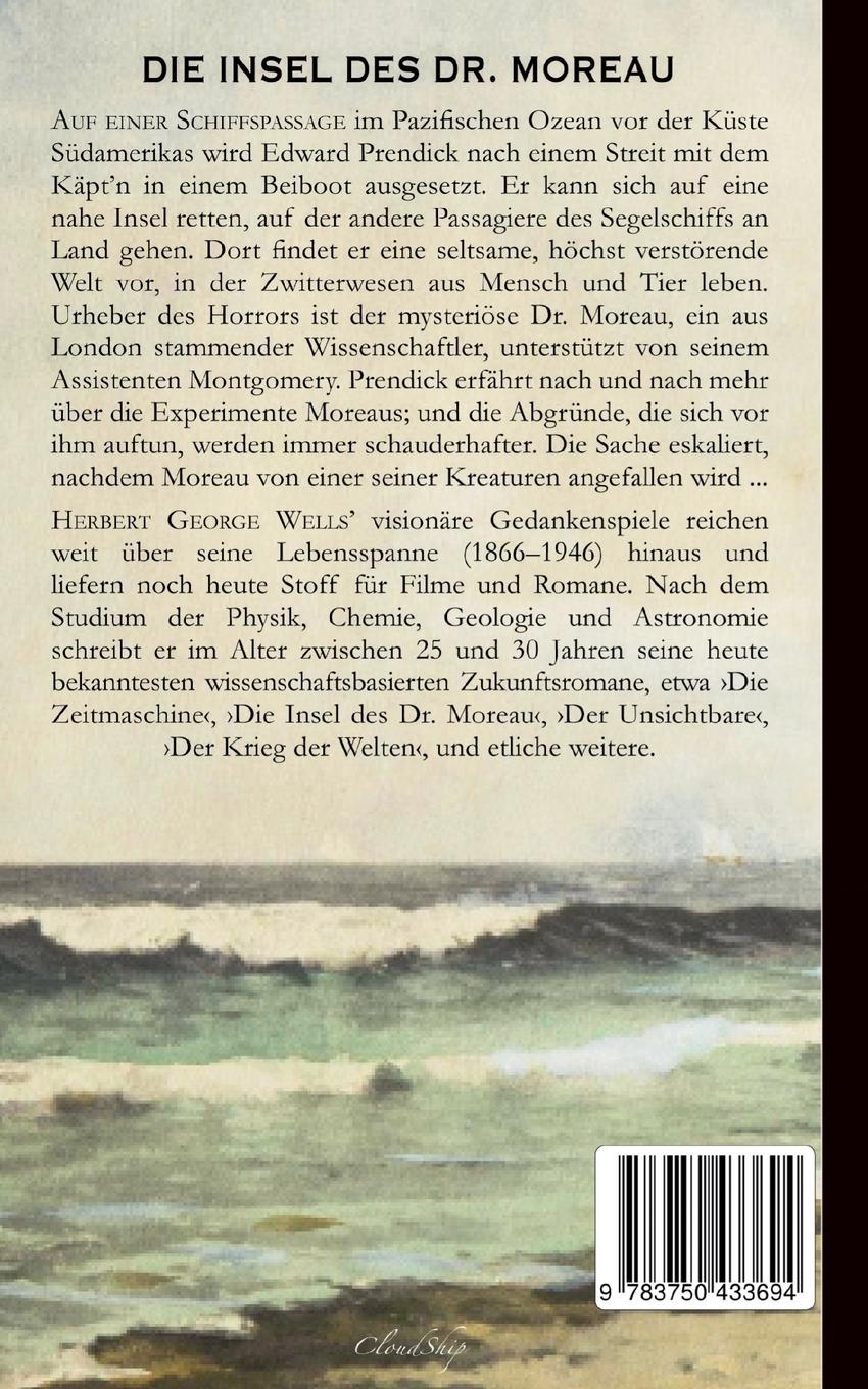 Rückseite: 9783750433694 | H. G. Wells: Die Insel des Dr. Moreau | (Neuauflage 2022) | Wells