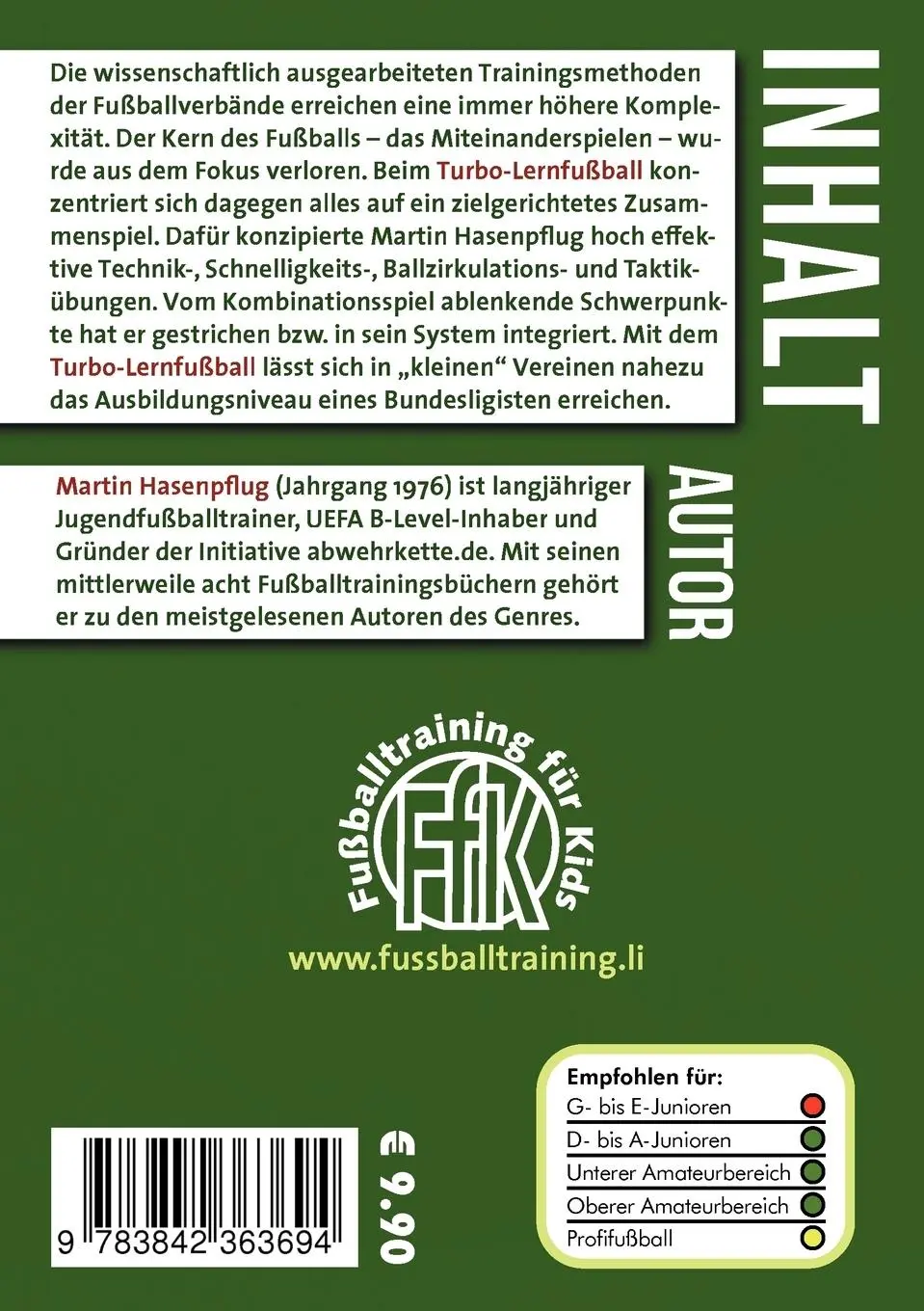 Rückseite: 9783842363694 | Turbo-Lernfußball | Martin Hasenpflug | Taschenbuch | 92 S. | Deutsch