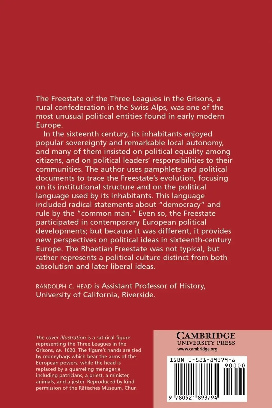 Rückseite: 9780521893794 | Early Modern Democracy in the Grisons | Randolph C. Head | Taschenbuch