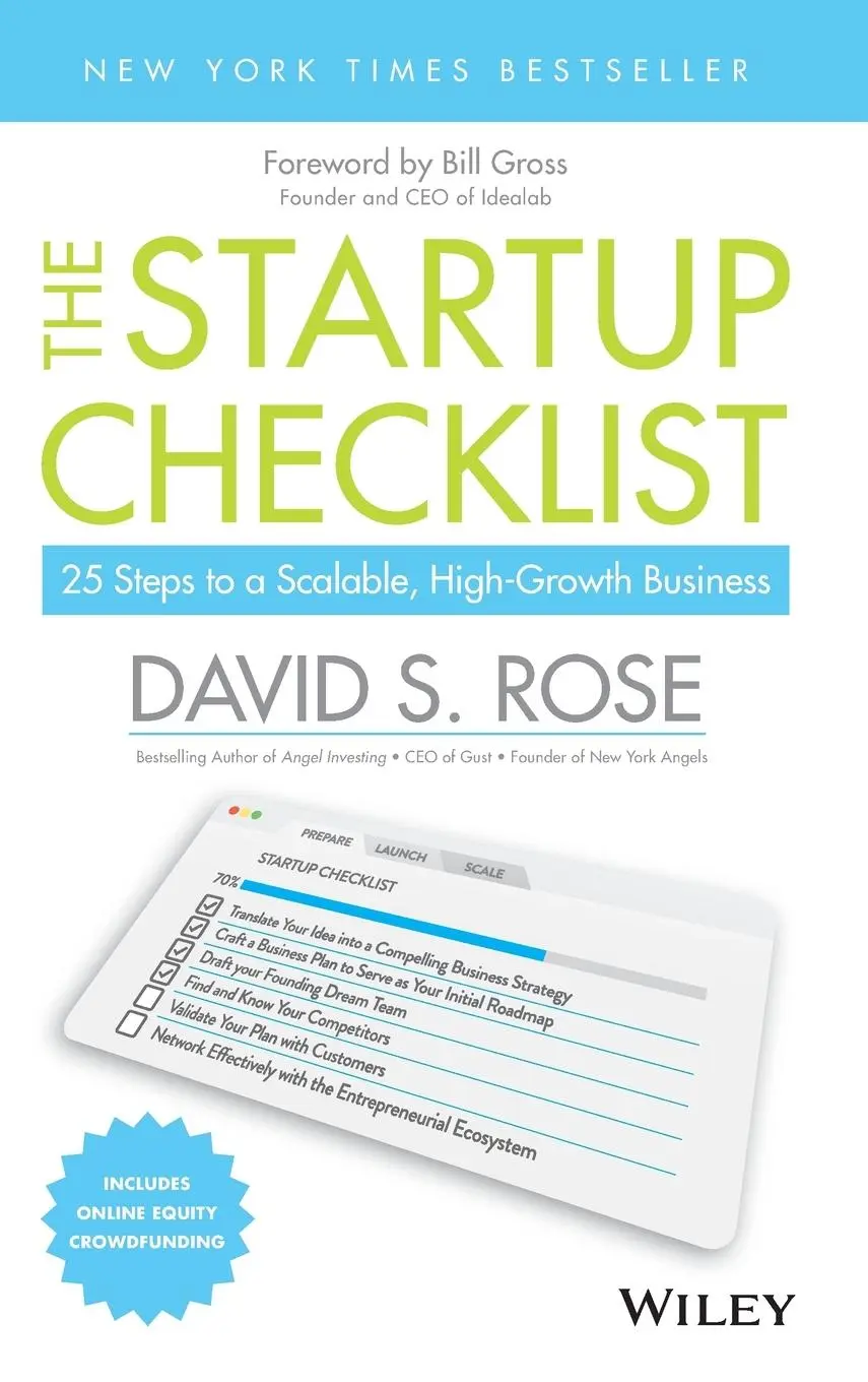 Cover: 9781119163794 | The Startup Checklist | 25 Steps to a Scalable, High-Growth Business