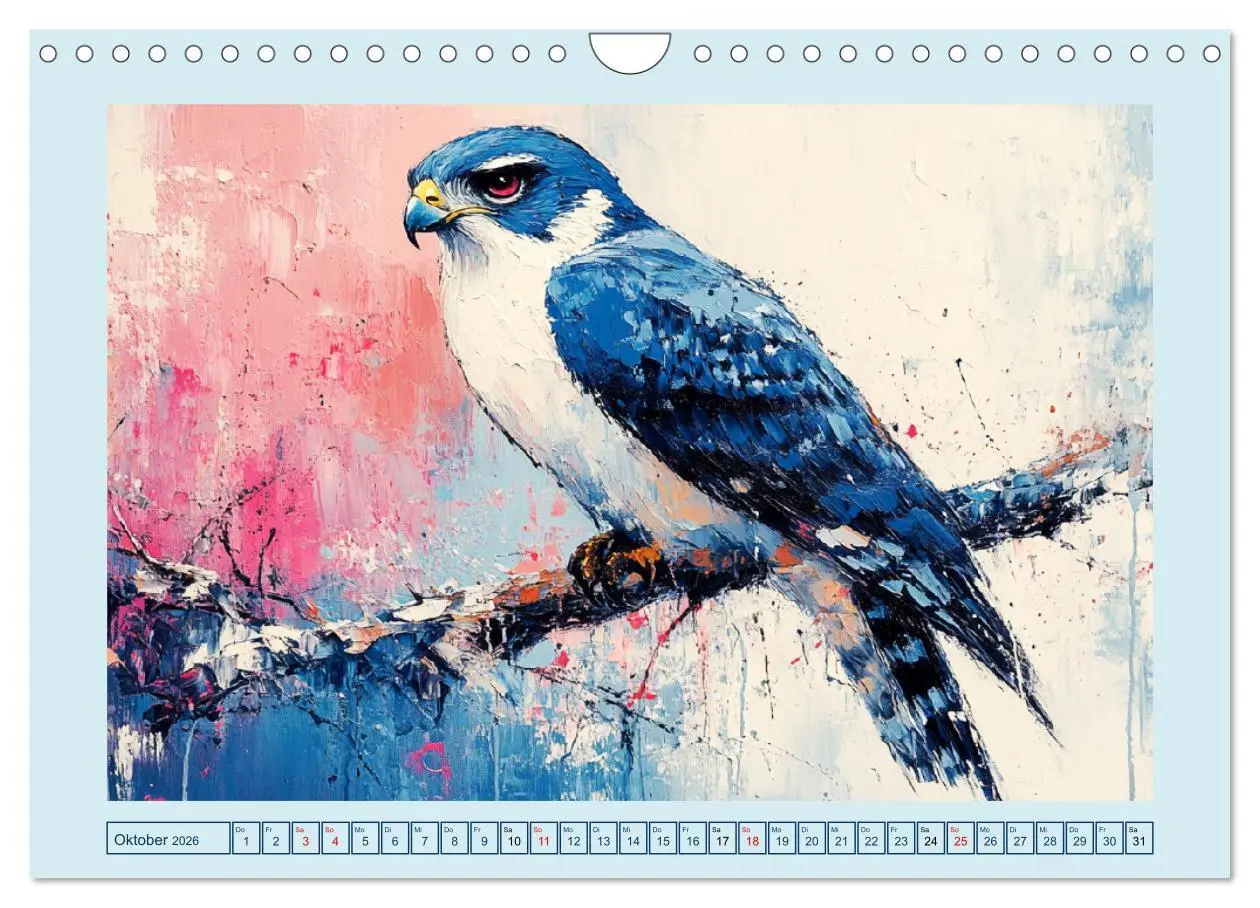 Bild: 9783457313794 | Greifvögel. Majestätische Luftakrobaten in Öloptik (Wandkalender...