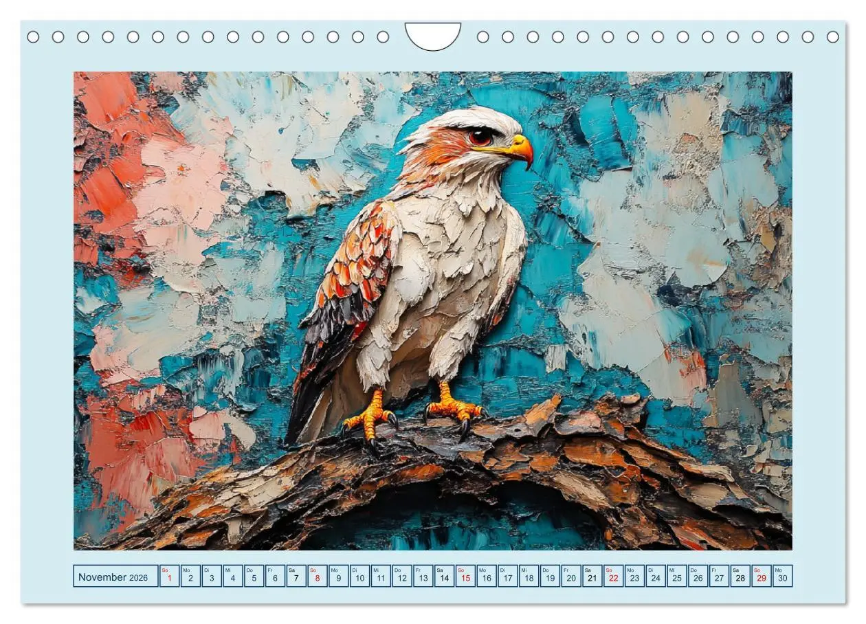 Bild: 9783457313794 | Greifvögel. Majestätische Luftakrobaten in Öloptik (Wandkalender...