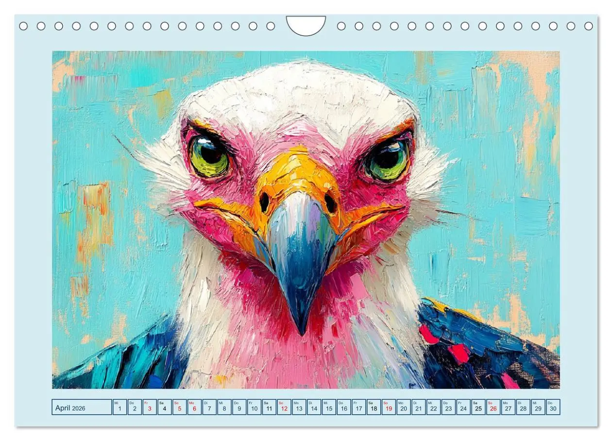 Bild: 9783457313794 | Greifvögel. Majestätische Luftakrobaten in Öloptik (Wandkalender...
