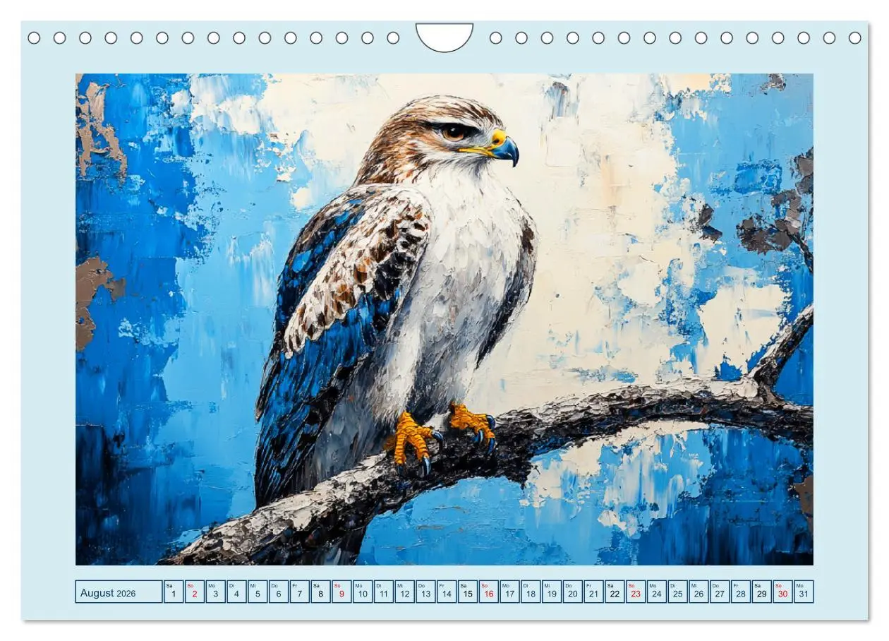 Bild: 9783457313794 | Greifvögel. Majestätische Luftakrobaten in Öloptik (Wandkalender...