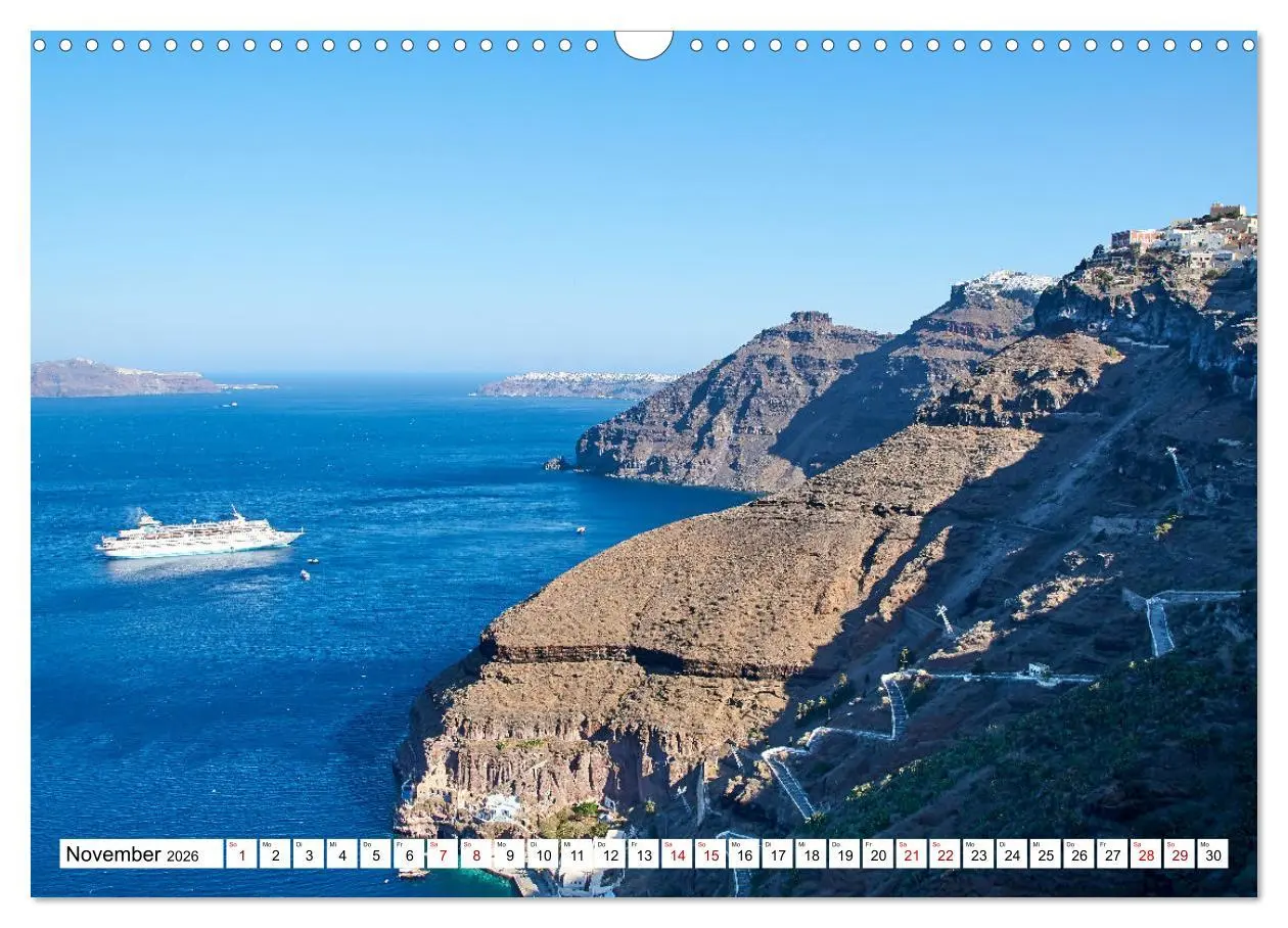 Bild: 9783457623794 | Santorini - Strahlendes Weiß an der Caldera (Wandkalender 2026 DIN...