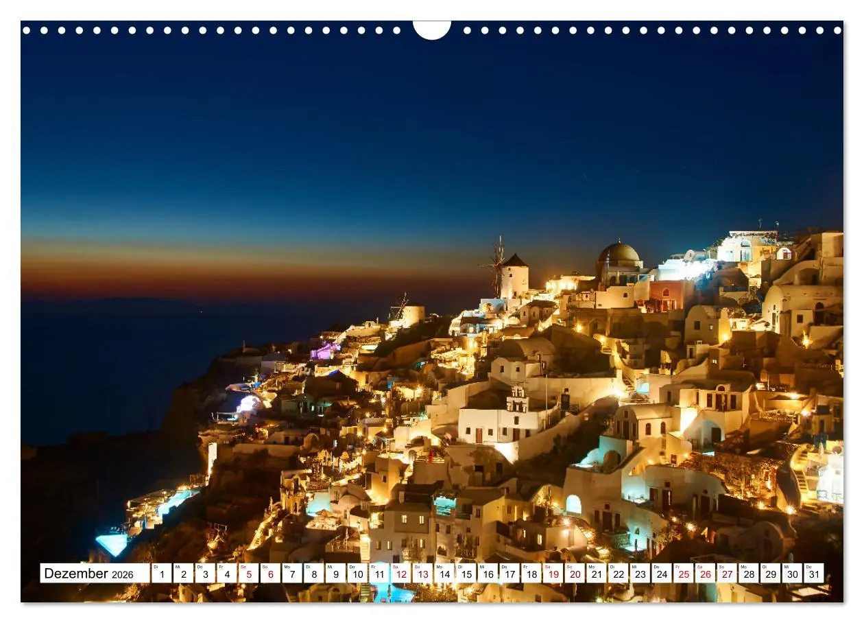 Bild: 9783457623794 | Santorini - Strahlendes Weiß an der Caldera (Wandkalender 2026 DIN...