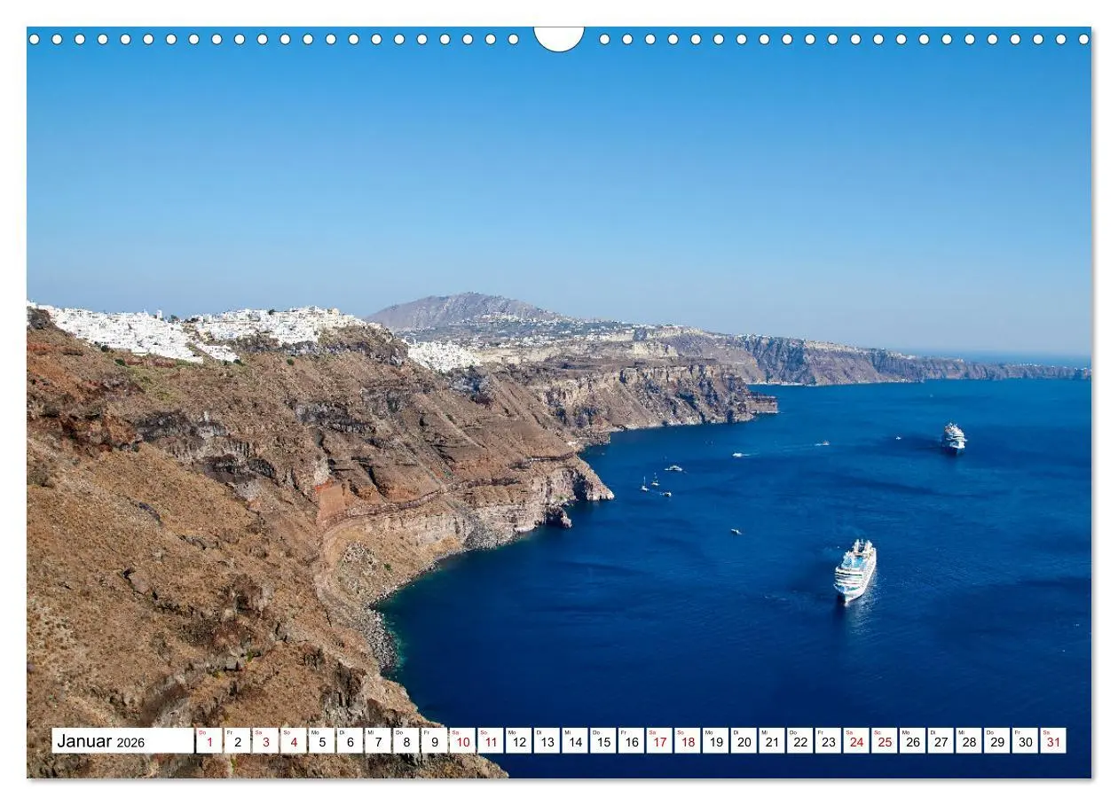 Bild: 9783457623794 | Santorini - Strahlendes Weiß an der Caldera (Wandkalender 2026 DIN...
