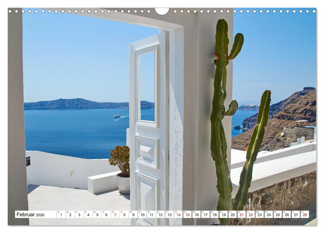 Bild: 9783457623794 | Santorini - Strahlendes Weiß an der Caldera (Wandkalender 2026 DIN...
