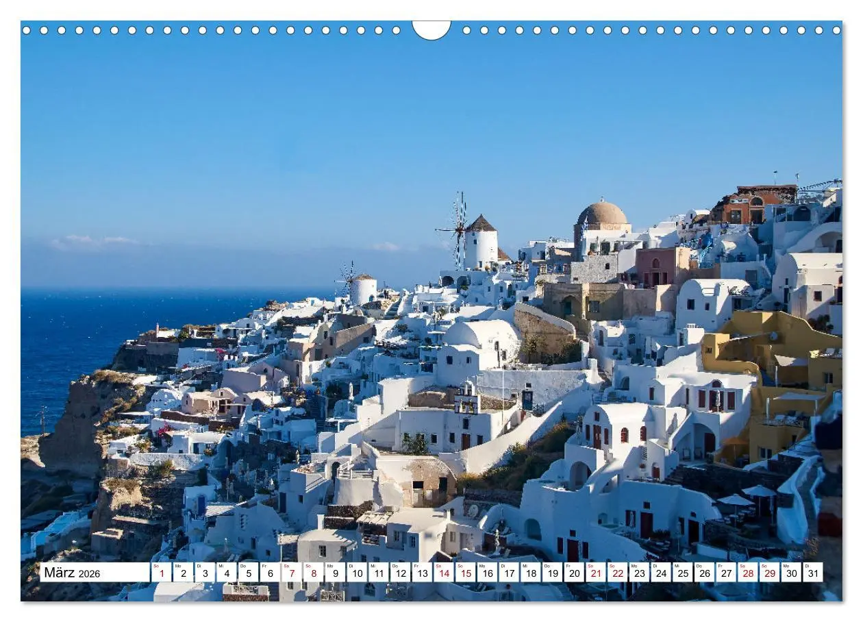 Bild: 9783457623794 | Santorini - Strahlendes Weiß an der Caldera (Wandkalender 2026 DIN...