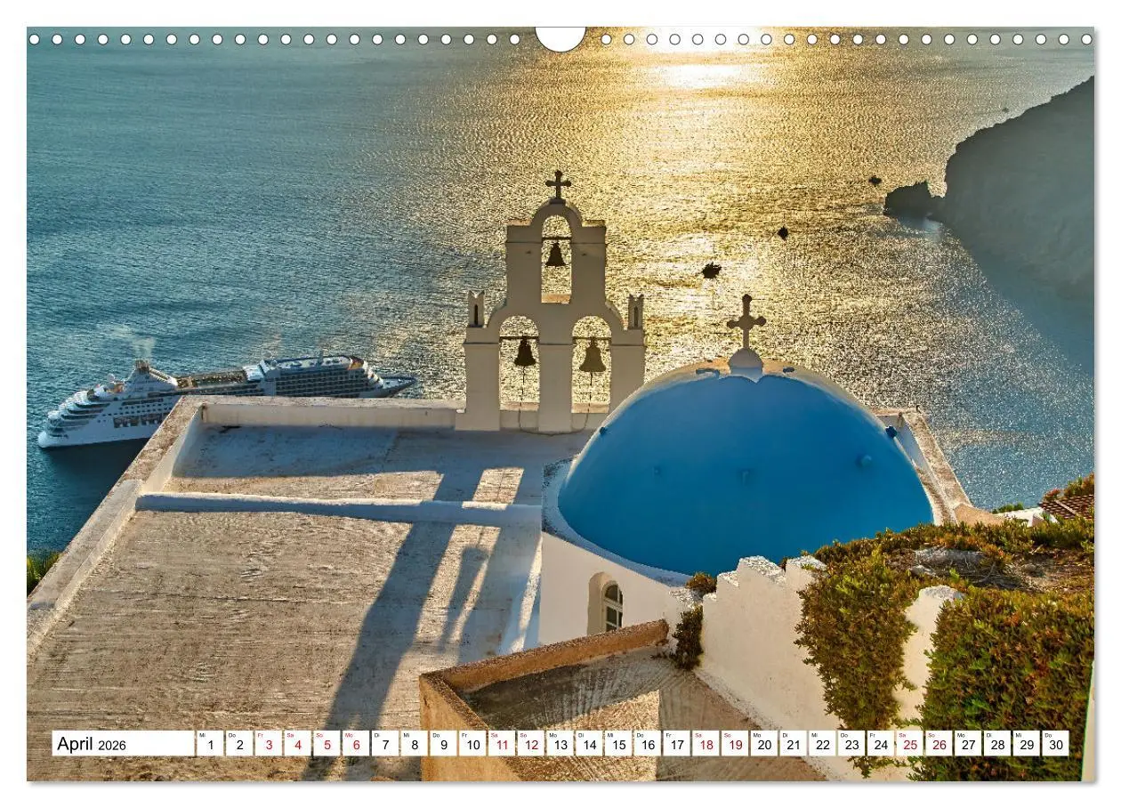 Bild: 9783457623794 | Santorini - Strahlendes Weiß an der Caldera (Wandkalender 2026 DIN...