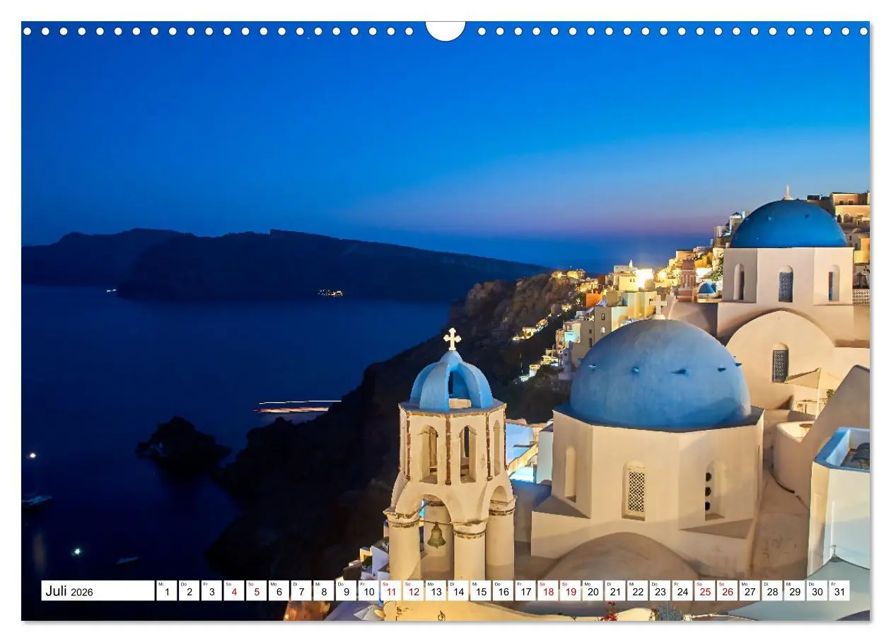 Bild: 9783457623794 | Santorini - Strahlendes Weiß an der Caldera (Wandkalender 2026 DIN...