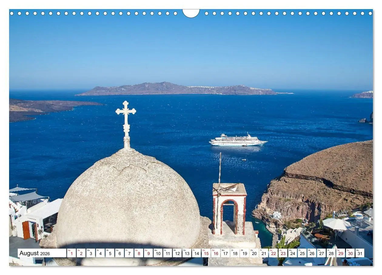 Bild: 9783457623794 | Santorini - Strahlendes Weiß an der Caldera (Wandkalender 2026 DIN...