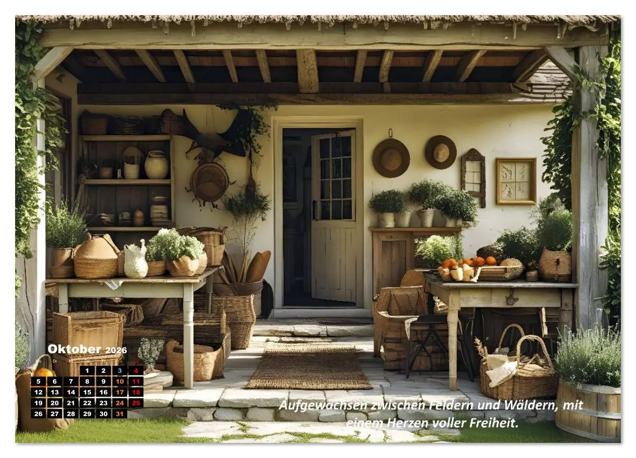 Bild: 9783516643794 | Cottage und Landleben (Wandkalender 2026 DIN A2 quer), CALVENDO...