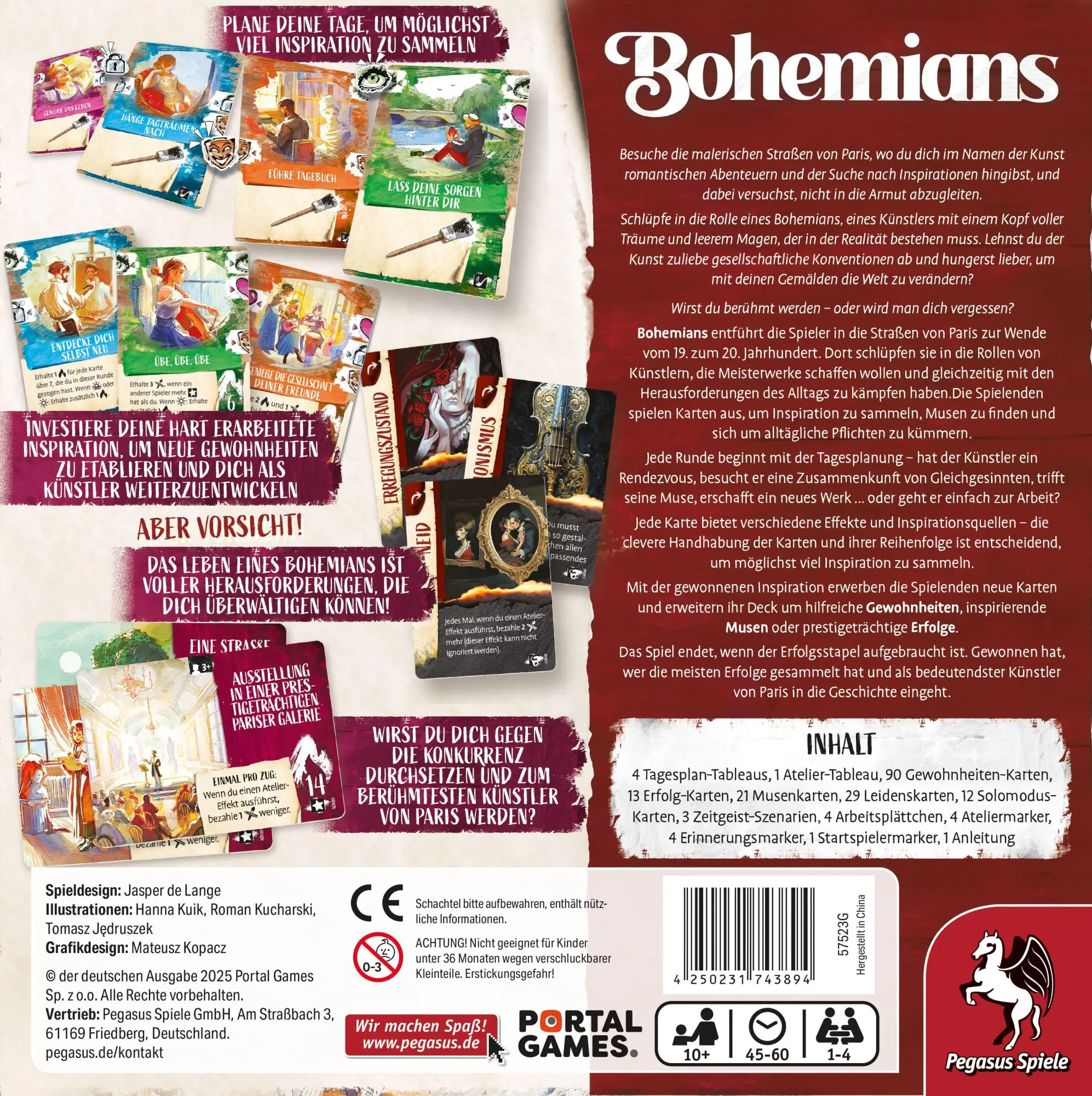 Bild: 4250231743894 | Bohemians | Spiel | 57523G | Deutsch | 2025 | Pegasus Spiele GmbH