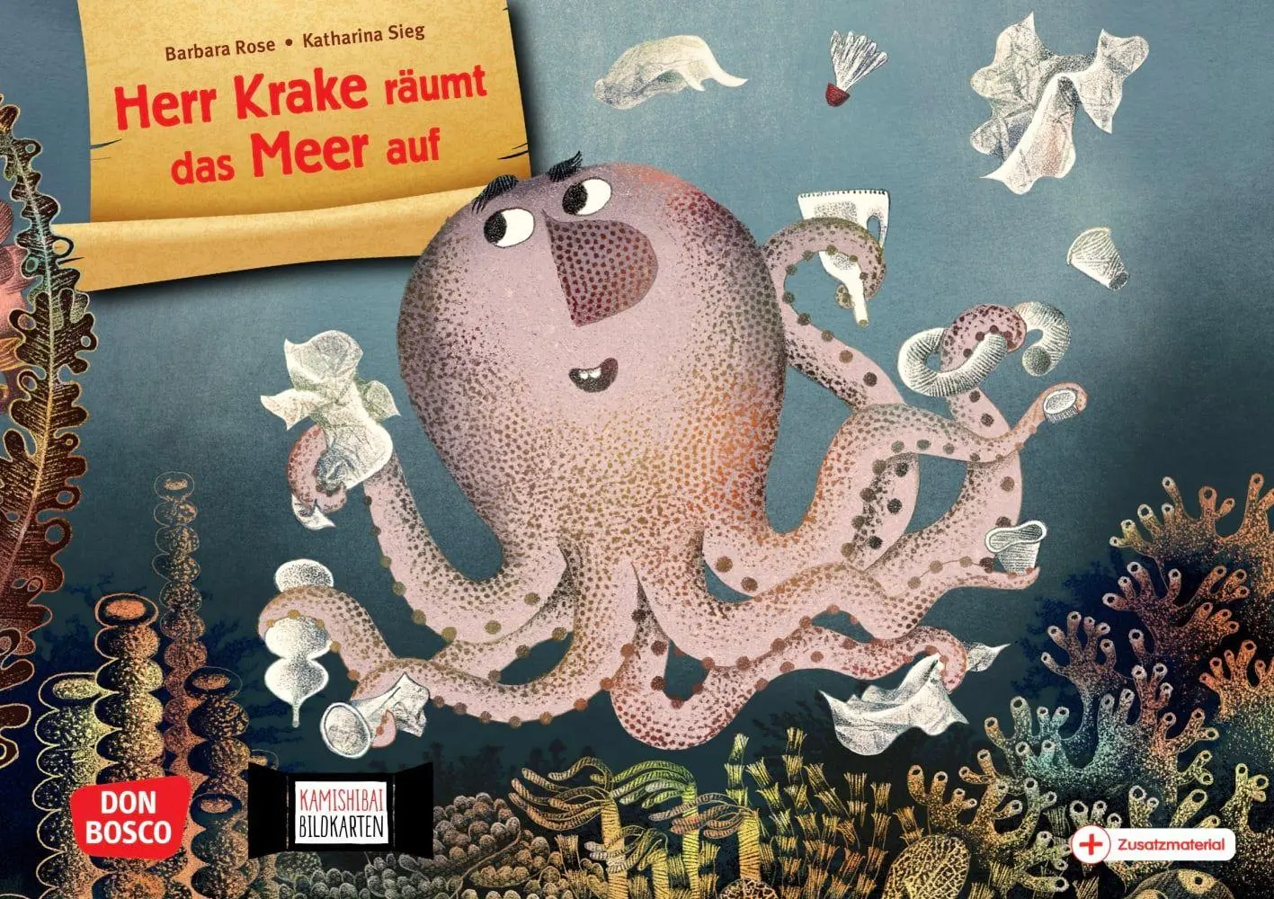 Bild: 4260694923894 | Herr Krake räumt das Meer auf. Kamishibai Bildkartenset | Barbara Rose