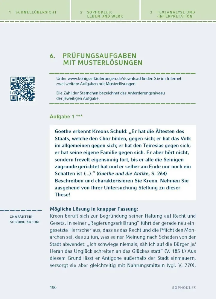 Bild: 9783129303894 | Antigone von Sophokles | Textanalyse und Interpretation | Sophokles