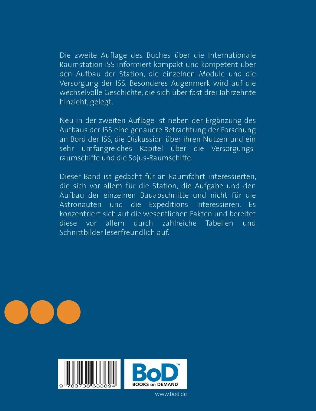 Rückseite: 9783738633894 | Die ISS | Geschichte und Technik der Internationalen Raumstation