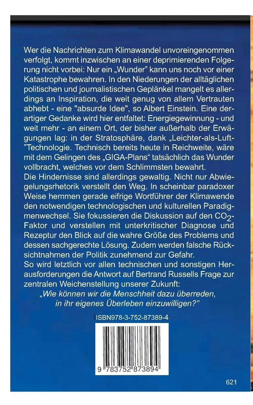 Rückseite: 9783752873894 | Der "Heißzeit" entgegen | Wege der Klimakatastrophe zu entgehen | Buch