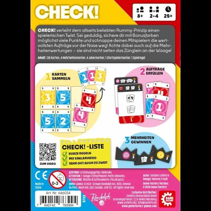 Bild: 7640142763994 | GAME FACTORY - Check! (d) | Spiel | In Karton | 646034 | Deutsch