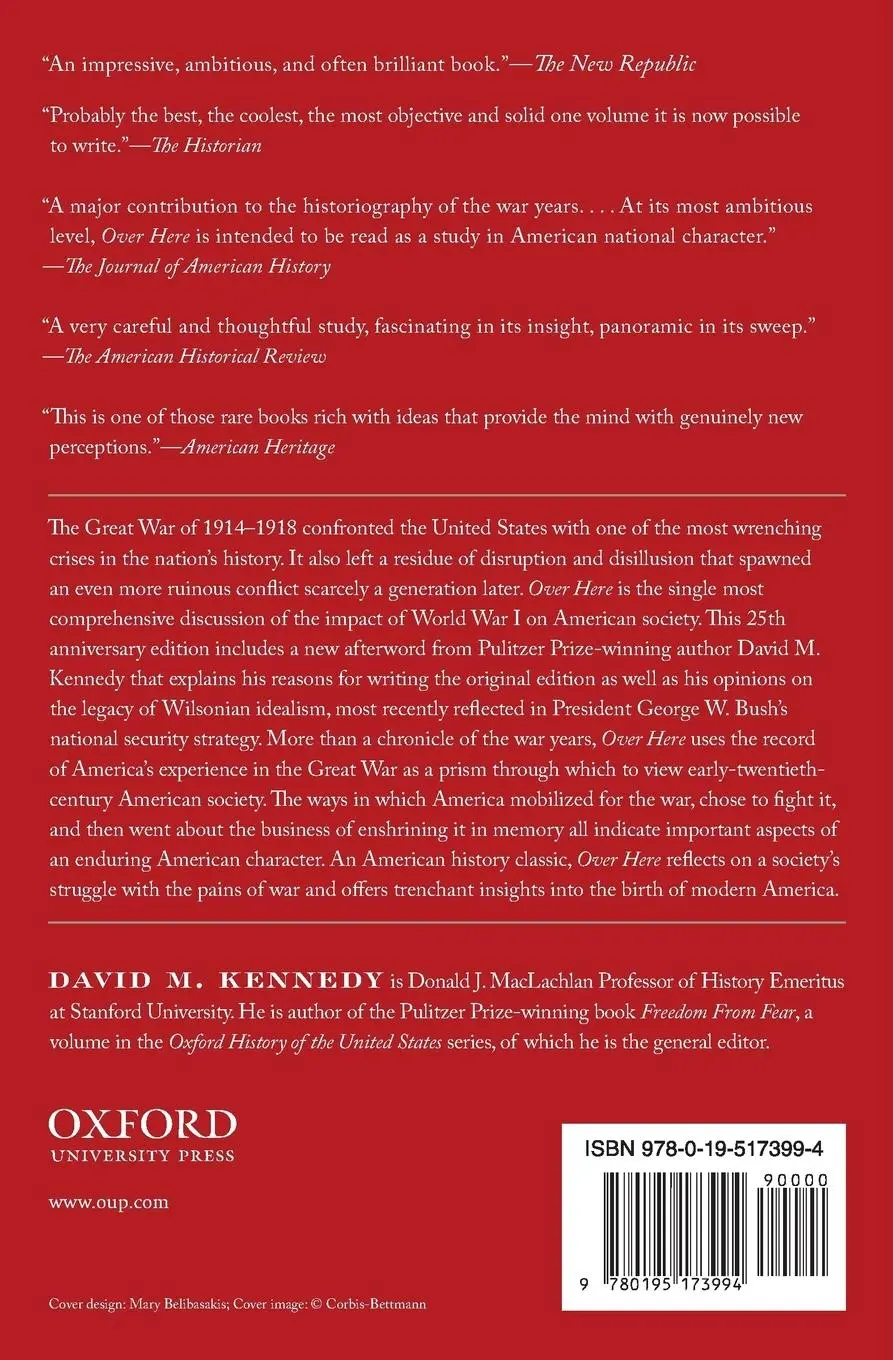 Rückseite: 9780195173994 | Over Here | The First World War and American Society (Anniversary)