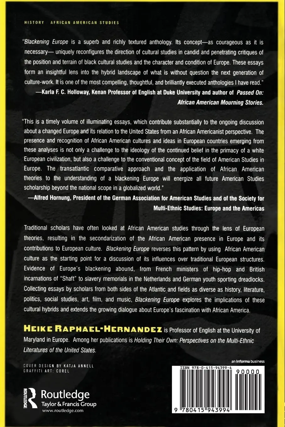 Rückseite: 9780415943994 | Blackening Europe | The African American Presence | Raphael-Hernandez