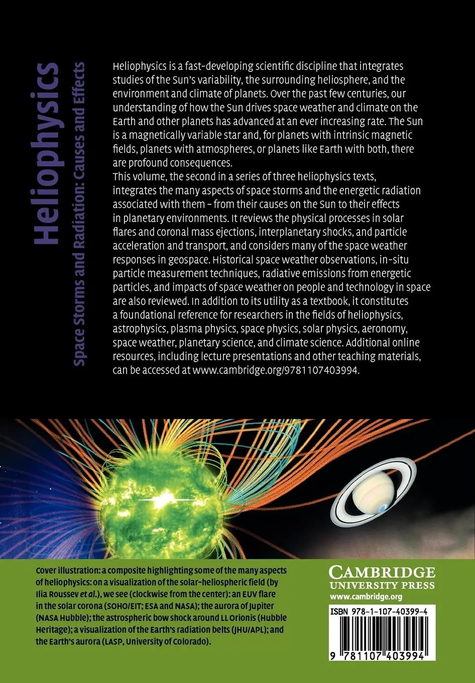 Rückseite: 9781107403994 | Heliophysics | Space Storms and Radiation: Causes and Effects | Buch