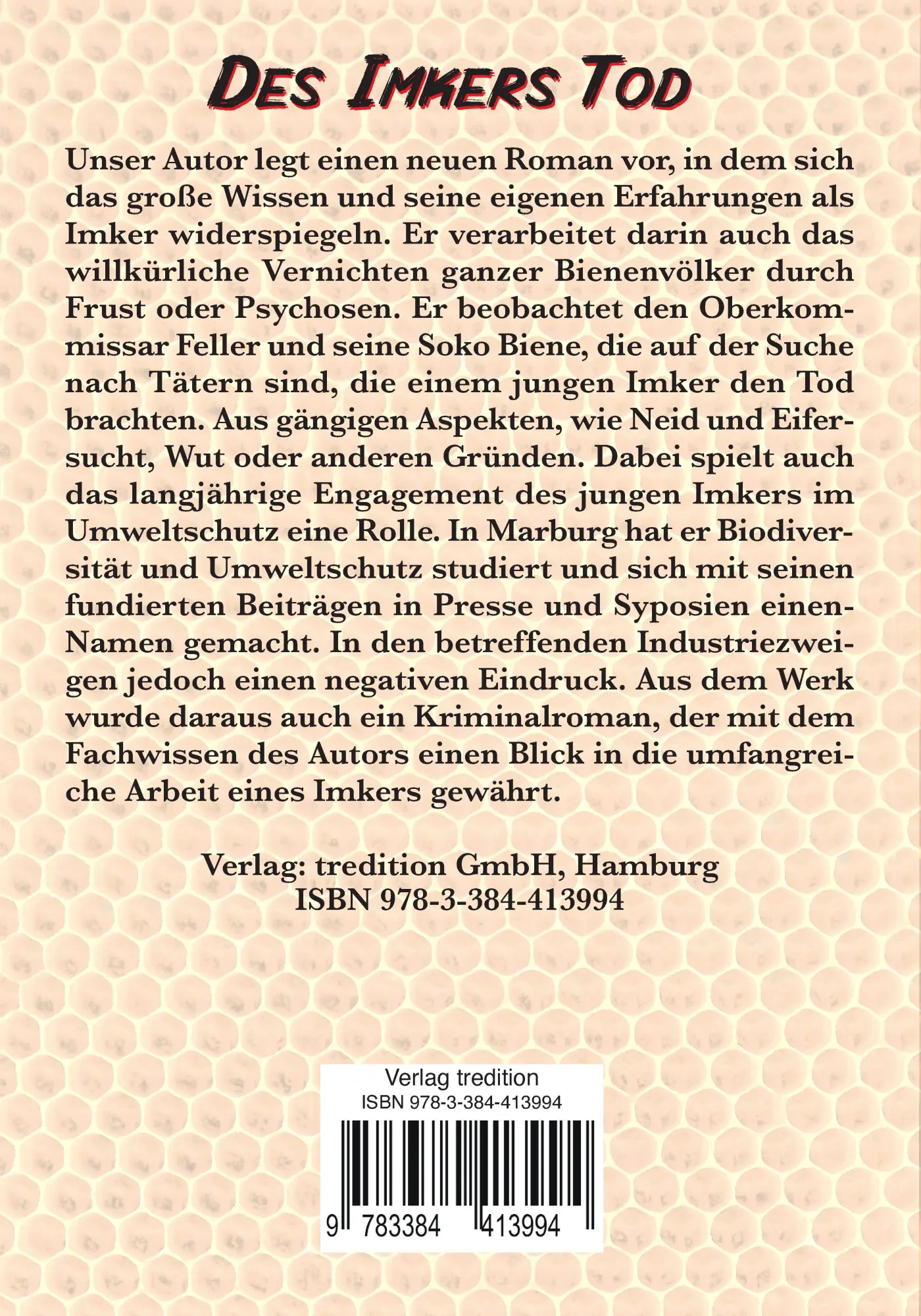 Rückseite: 9783384413994 | Des Imkers Tod | Horst A. Mangasser | Taschenbuch | 372 S. | Deutsch