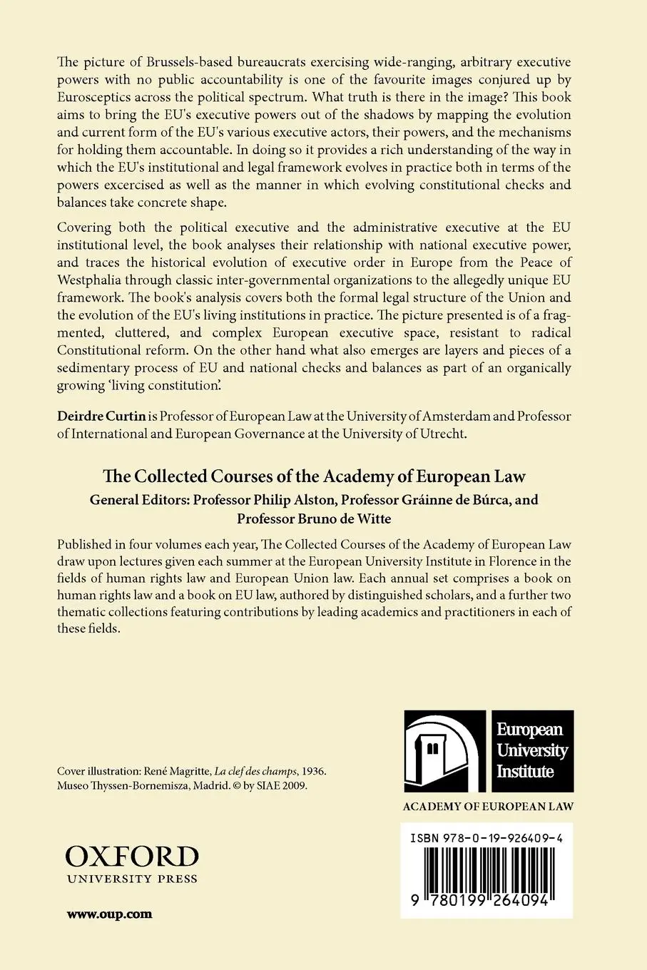 Rückseite: 9780199264094 | Executive Power of the European Union | Deirdre Curtin | Taschenbuch