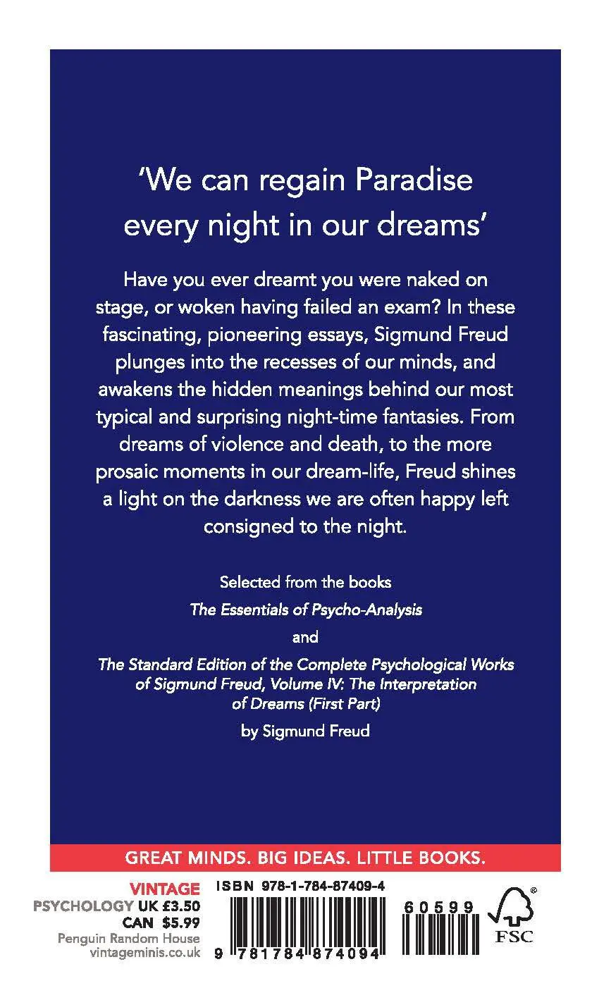 Rückseite: 9781784874094 | Dreams | Sigmund Freud | Taschenbuch | Vintage Classics | 141 S.