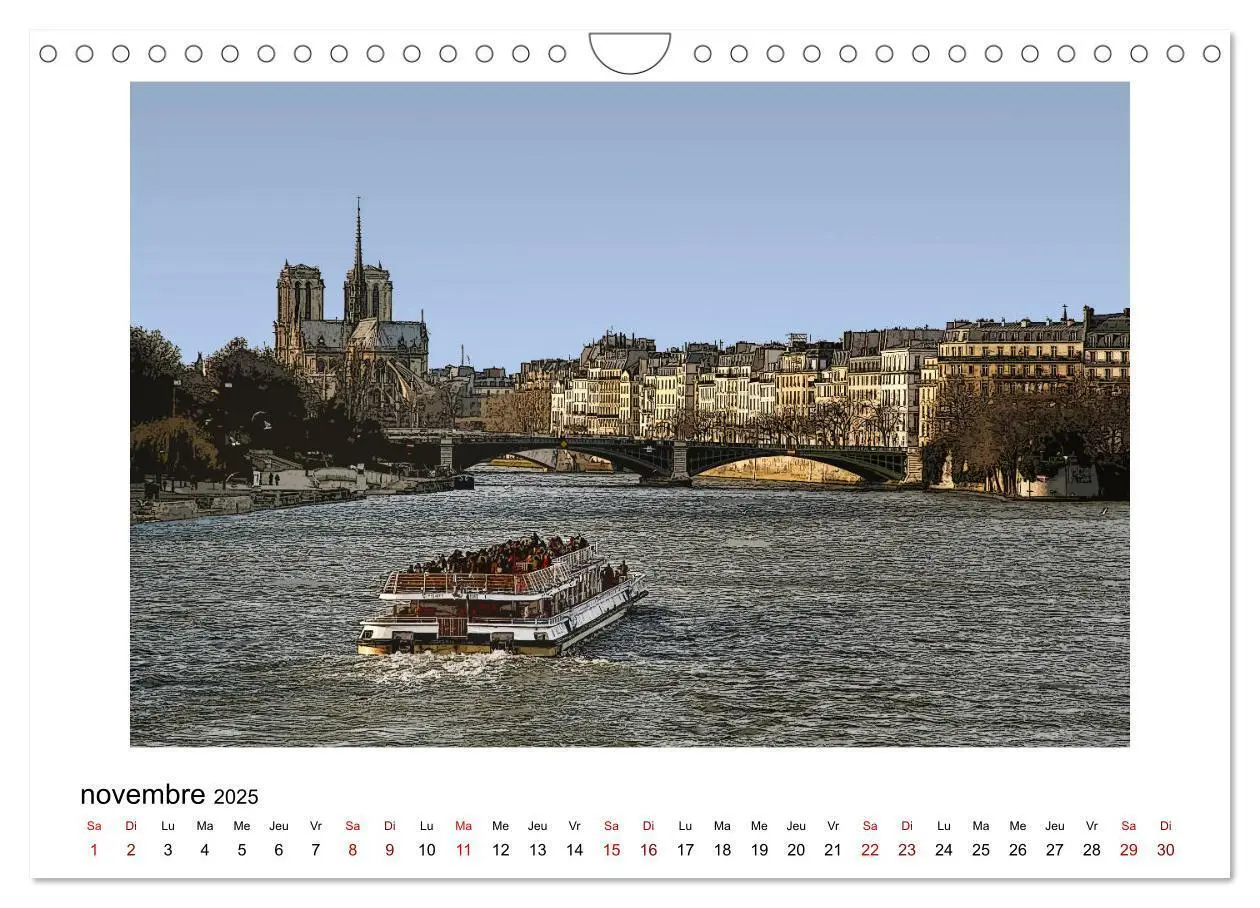 Bild: 9781325944194 | Notre-Dame de Paris en Cartoon (Calendrier mural 2025 DIN A4...