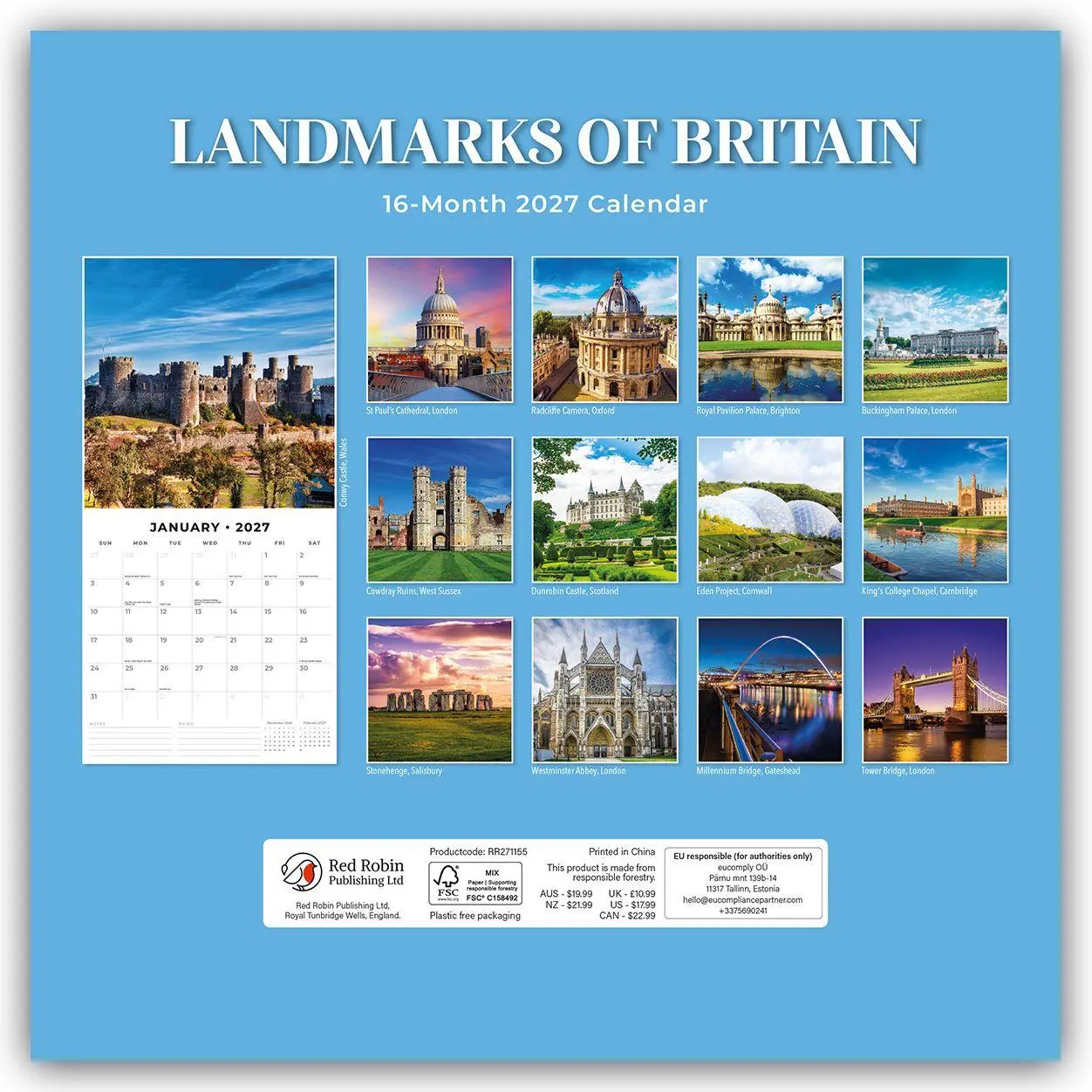 Rückseite: 9781837014194 | Landmarks of Britain - Sehenswürdigkeiten Großbritanniens 2027 -...