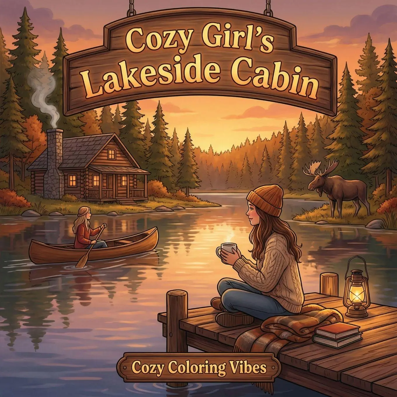 Cover: 9781965964194 | Cozy Girl's Lakeside Cabin | Cozy Coloring Vibes | Taschenbuch | 2026