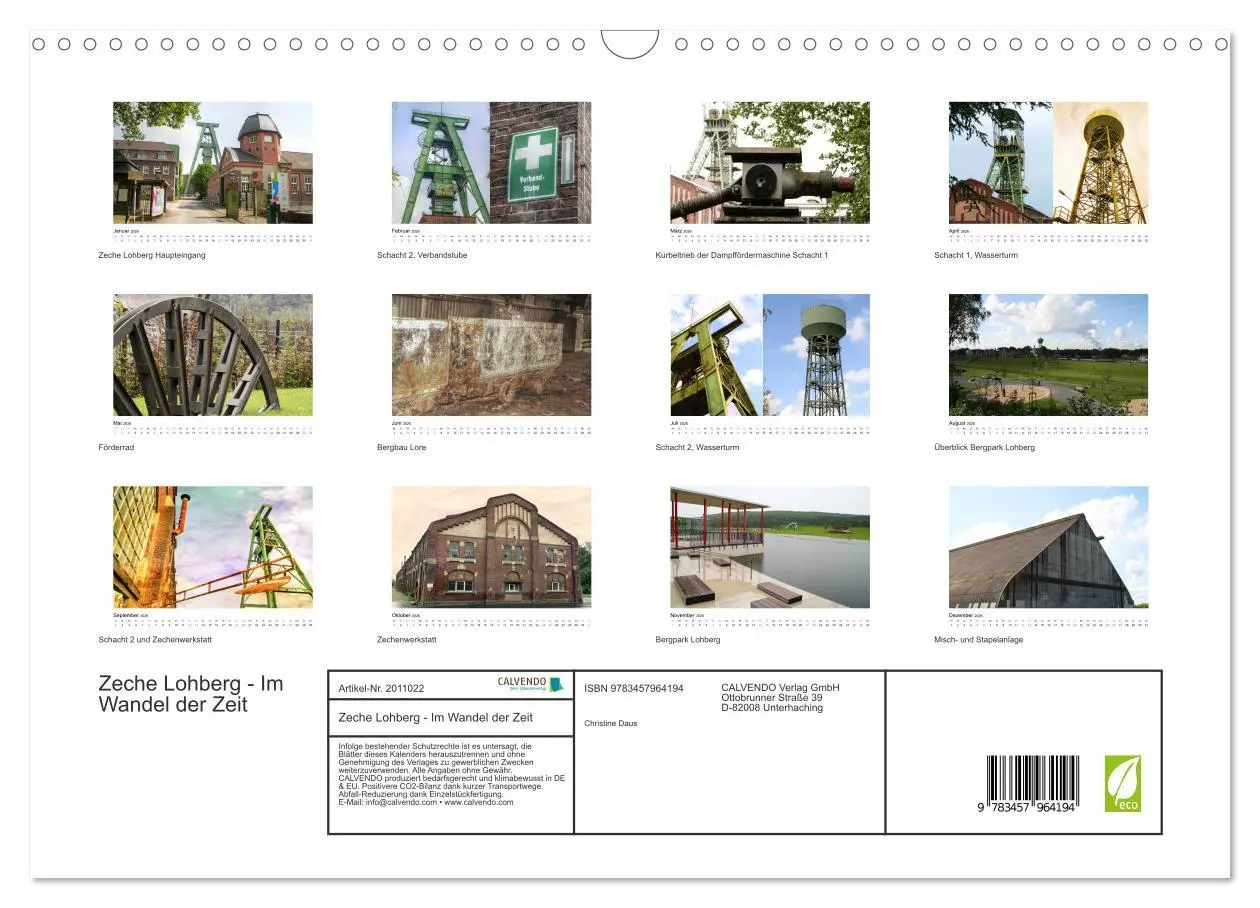Bild: 9783457964194 | Zeche Lohberg - Im Wandel der Zeit (Wandkalender 2026 DIN A3 quer),...