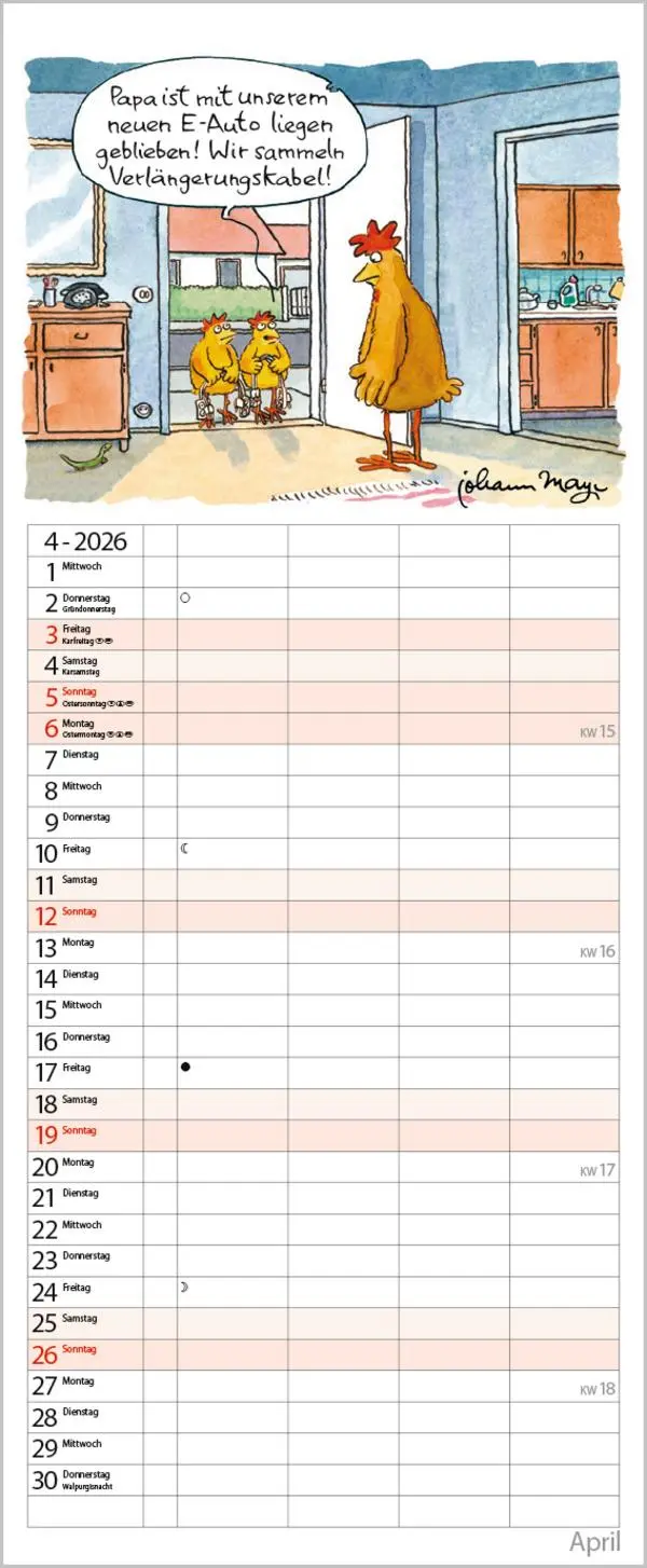 Bild: 9783731884194 | Tierisches Familienglück 2026 | Verlag Korsch | Kalender | 14 S.