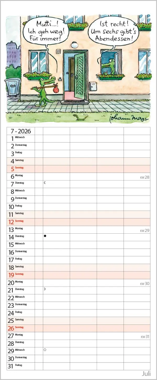 Bild: 9783731884194 | Tierisches Familienglück 2026 | Verlag Korsch | Kalender | 14 S.
