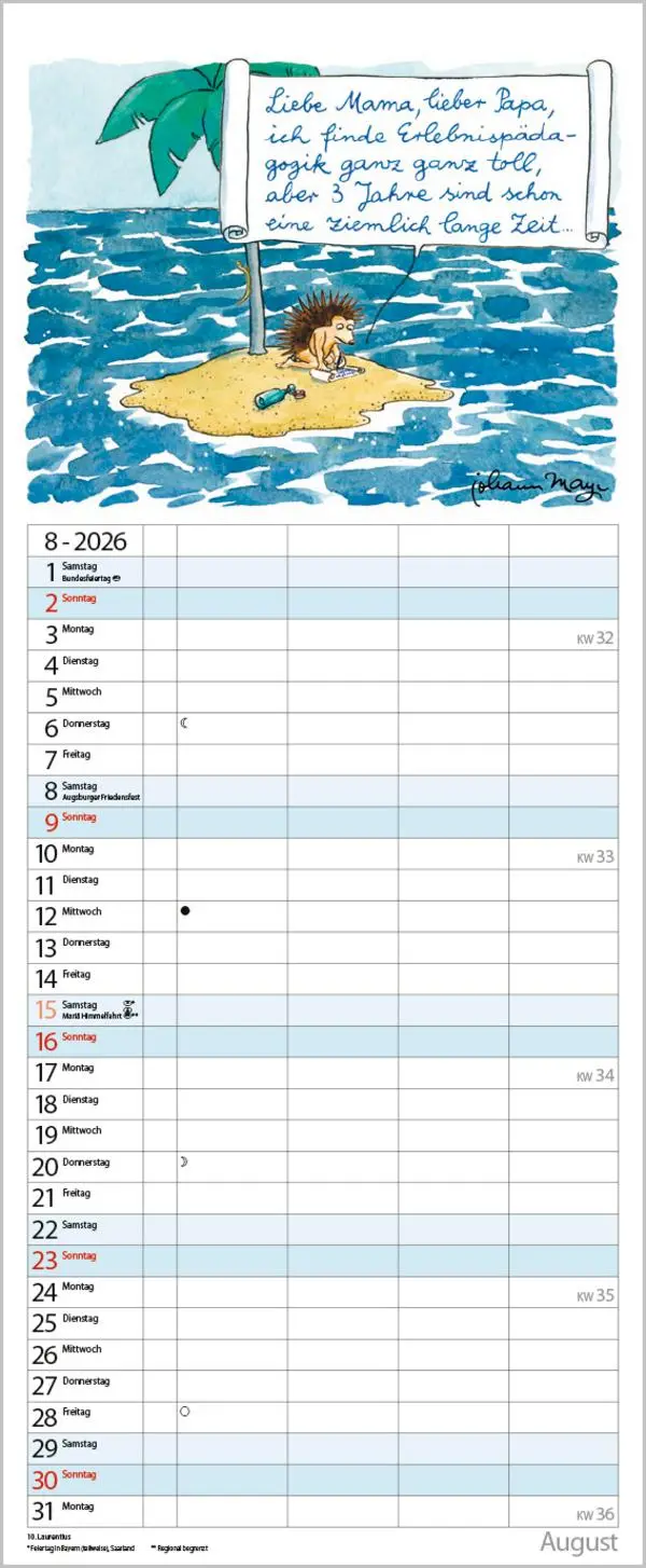 Bild: 9783731884194 | Tierisches Familienglück 2026 | Verlag Korsch | Kalender | 14 S.