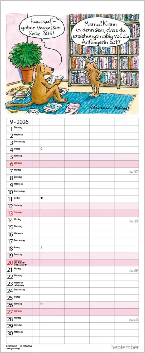 Bild: 9783731884194 | Tierisches Familienglück 2026 | Verlag Korsch | Kalender | 14 S.